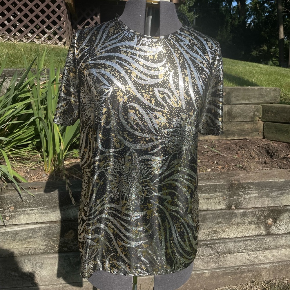 Blair Size L Short Sleeve Flashy Reflective Top